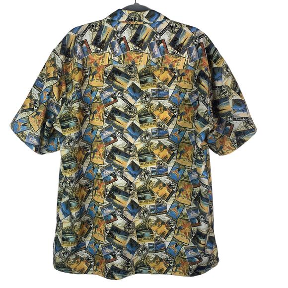 Jimmy Buffett Margaritaville Hawaiian Shirt Mens Size Medium Travel Short Sleeve - Picture 5 of 9